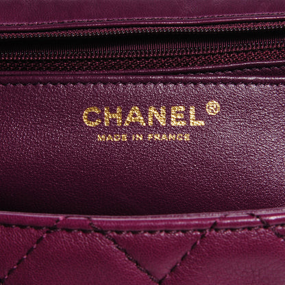 Chanel Lambskin Quilted Jumbo Single Flap Purple 7 of 8