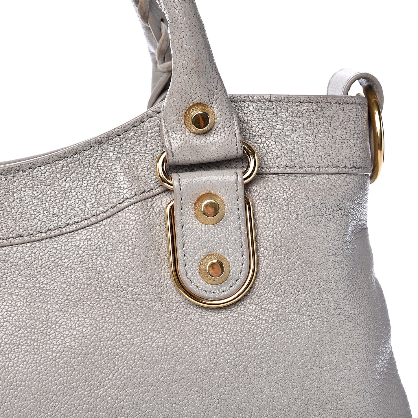 Chevre Gold Metallic Edge Hardware Town Gris Glace