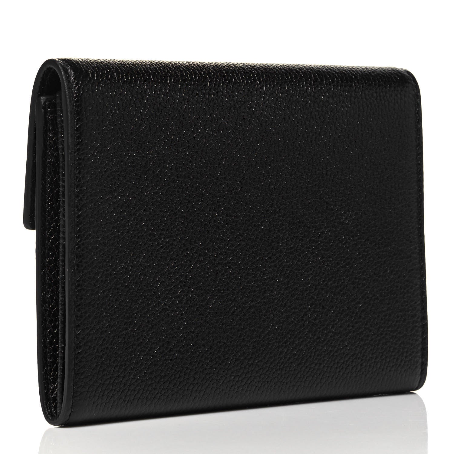 Gucci Grainy Calfskin Zumi Flap Card Case Black 3 of 7