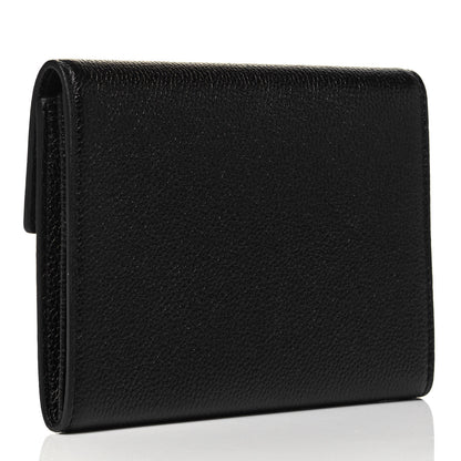 Gucci Grainy Calfskin Zumi Flap Card Case Black 3 of 7