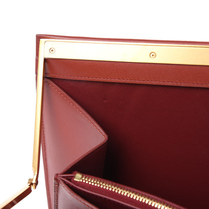 Celine Patina Box Calfskin Medium Clasp Bag Scarlet 6 of 11