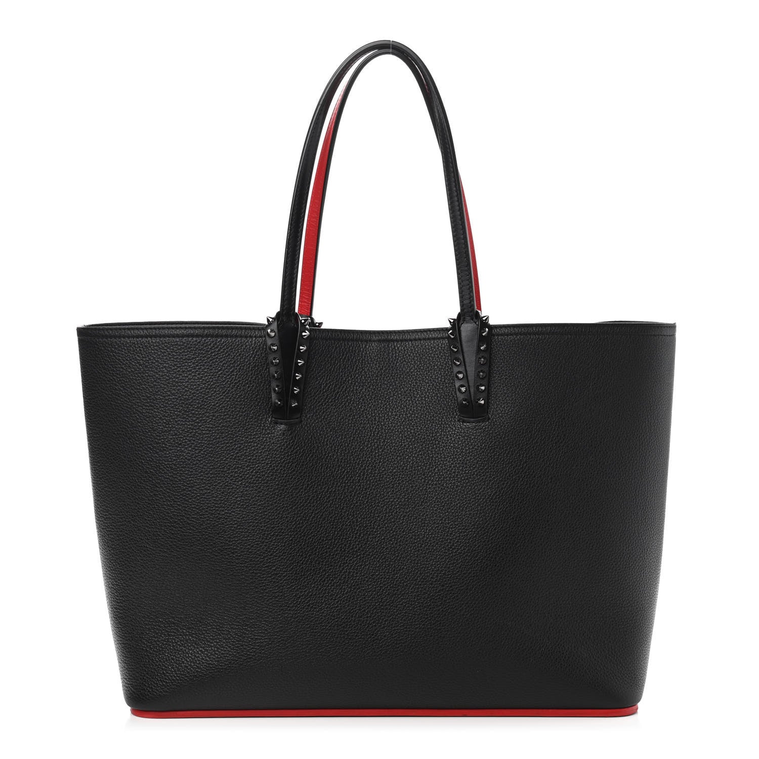Christian Louboutin Calfskin Spikes East West Cabata Tote Black 3 of 12