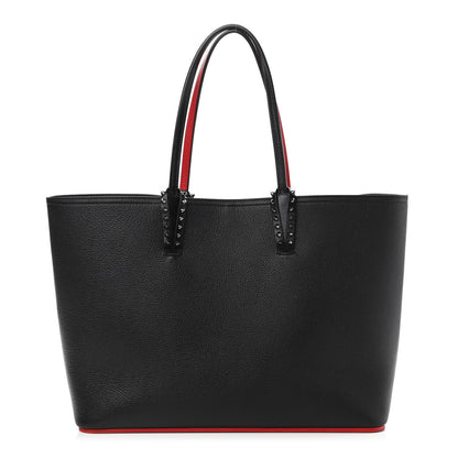 Christian Louboutin Calfskin Spikes East West Cabata Tote Black 3 of 12