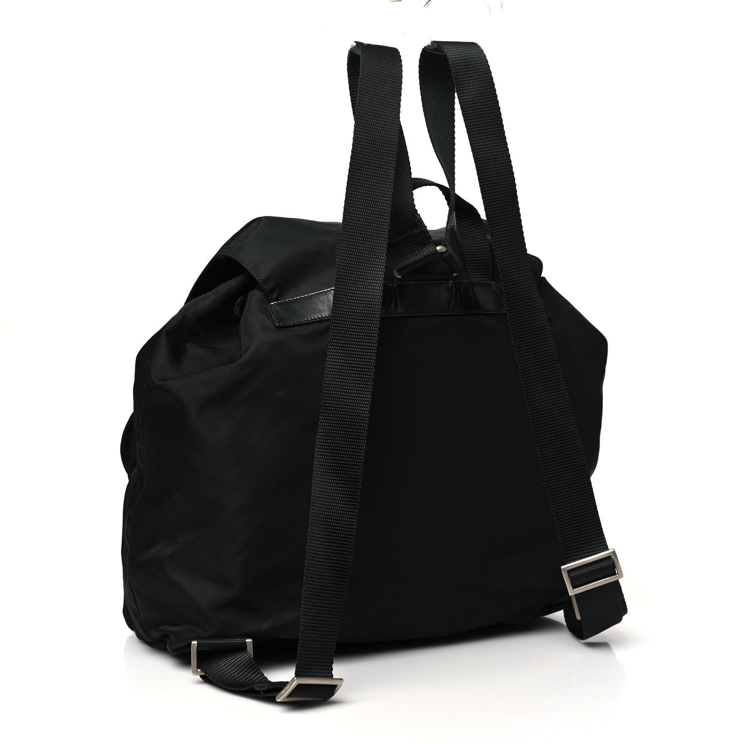 Prada Tessuto Nylon Saffiano Medium Backpack Black 3 of 9