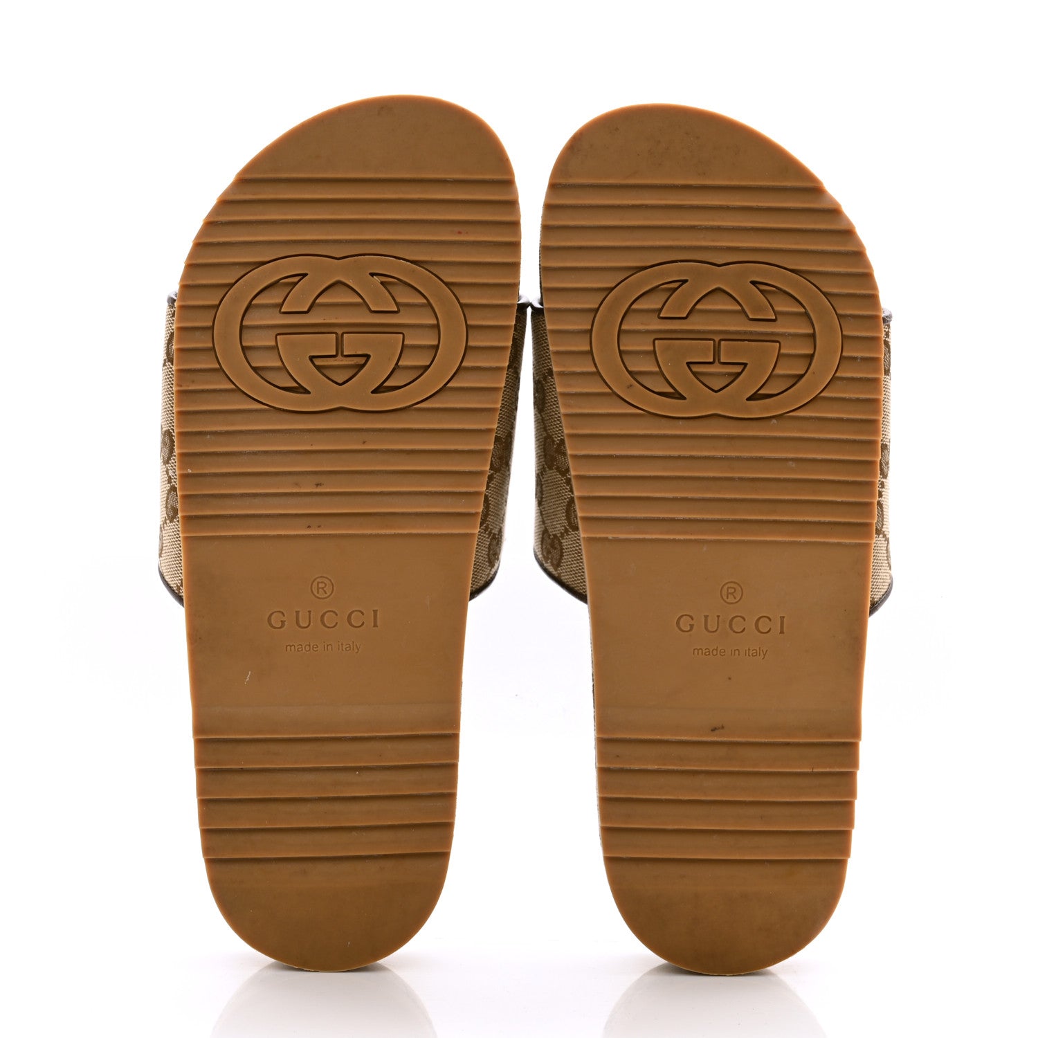Gucci Canvas GG Monogram Mens Slide Sandals 7 Beige 6 of 11