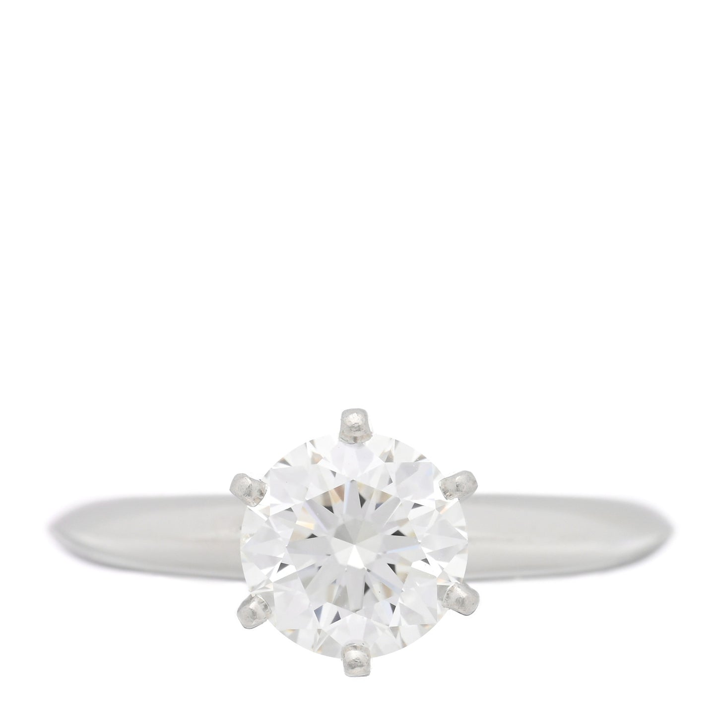 Platinum Diamond 1.35ct Solitaire Engagement Ring 52 6