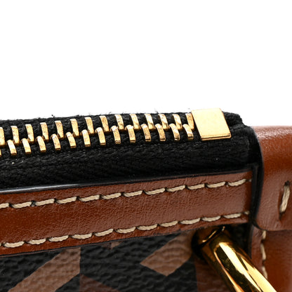Versace Coated Canvas Medium La Greca Signature Pouch Black Caramel 12 of 12