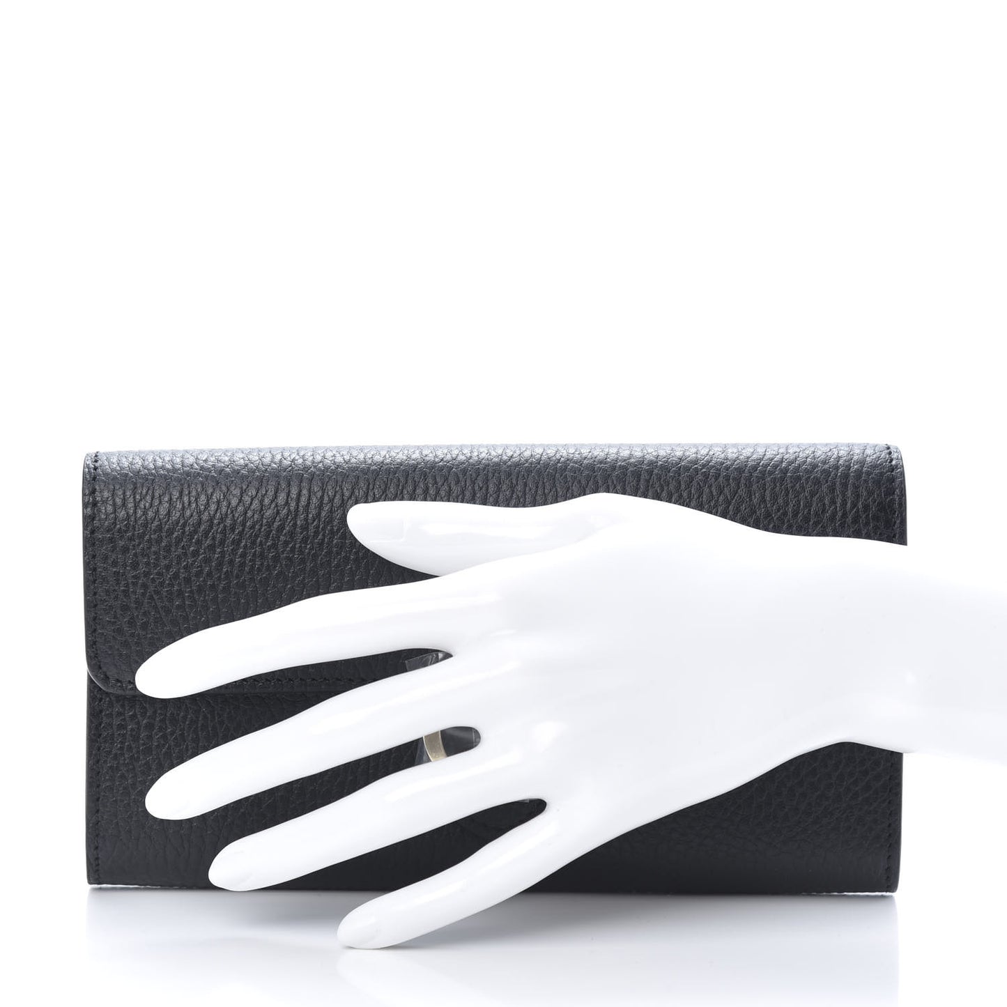 Dollar Calfskin Interlocking G Continental Wallet Black