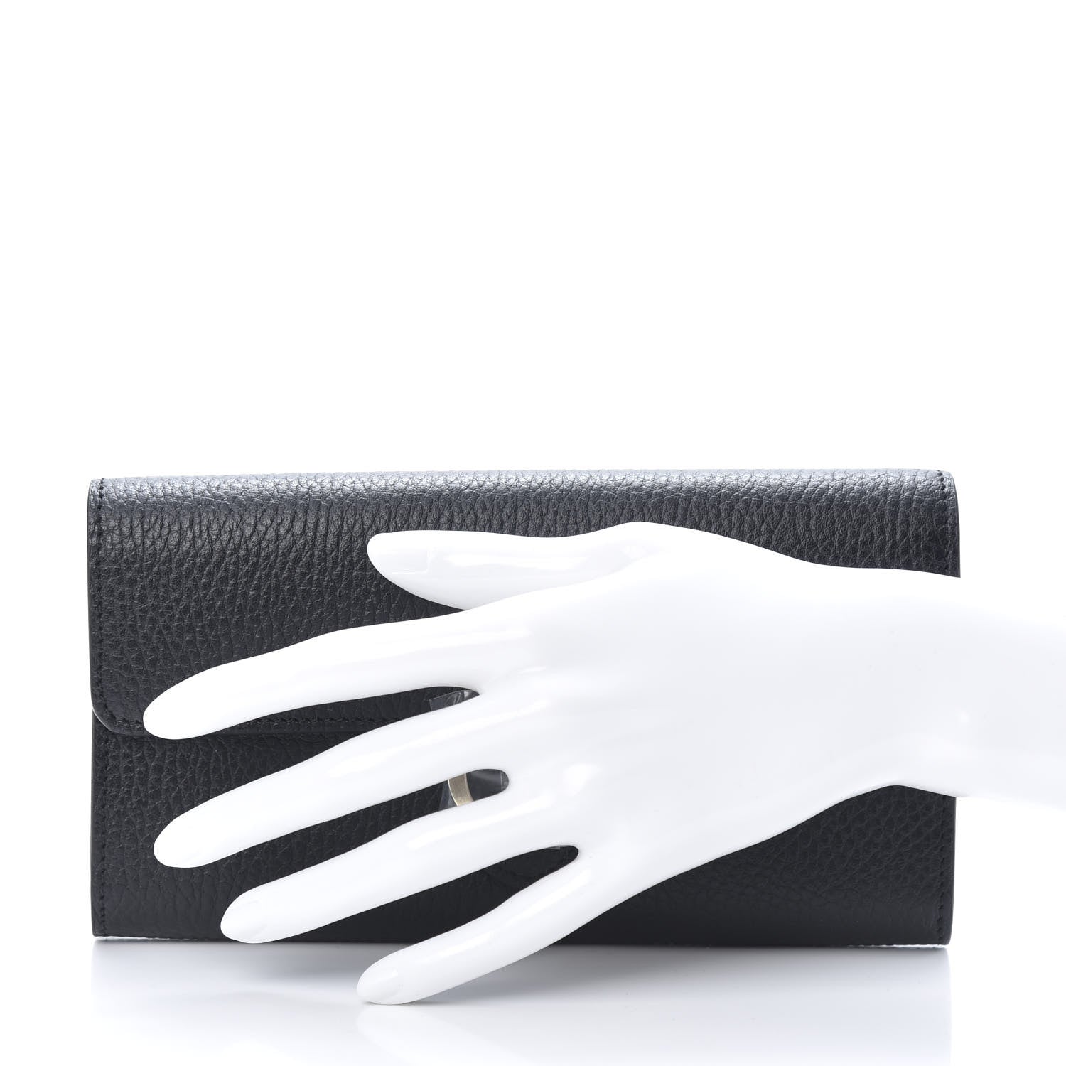 Gucci Dollar Calfskin Interlocking G Continental Wallet Black 2 of 8