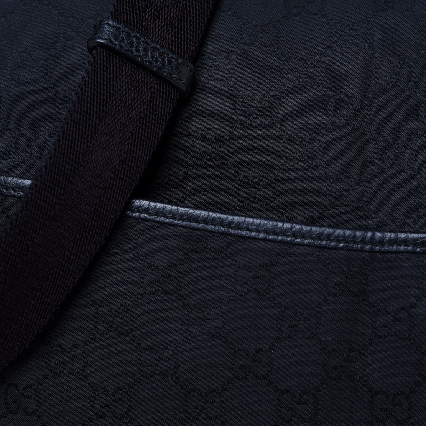 Nylon Monogram Messenger Bag Black