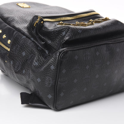 MCM Visetos Studded Medium Stark M Logo Collection Backpack Black 7 of 8