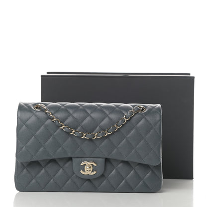 Chanel Caviar Quilted Medium Double Flap Dark Grey 11 of 11