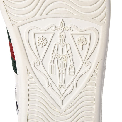 Gucci Calfskin Ayers Web Star Embroidered Ace Sneakers 41 White Multi 9 of 11