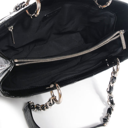 Chanel Patent Grand Shopping Tote GST Black 5 of 7