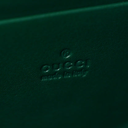 Gucci Calfskin Matelasse GG Marmont Chain Wallet Emerald Green 6 of 10