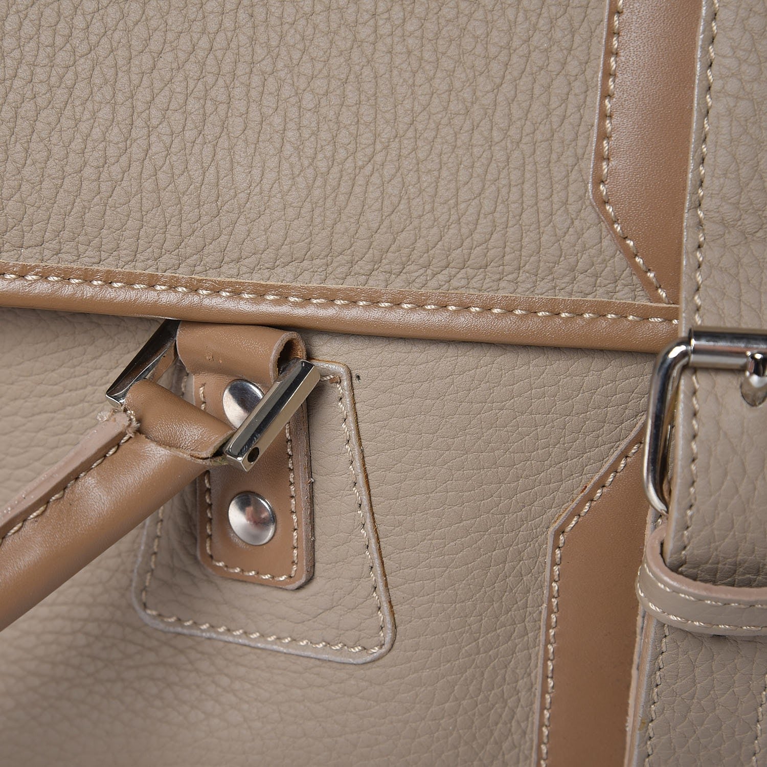 Burberry Grained Calfskin Satchel Brown 10 of 10