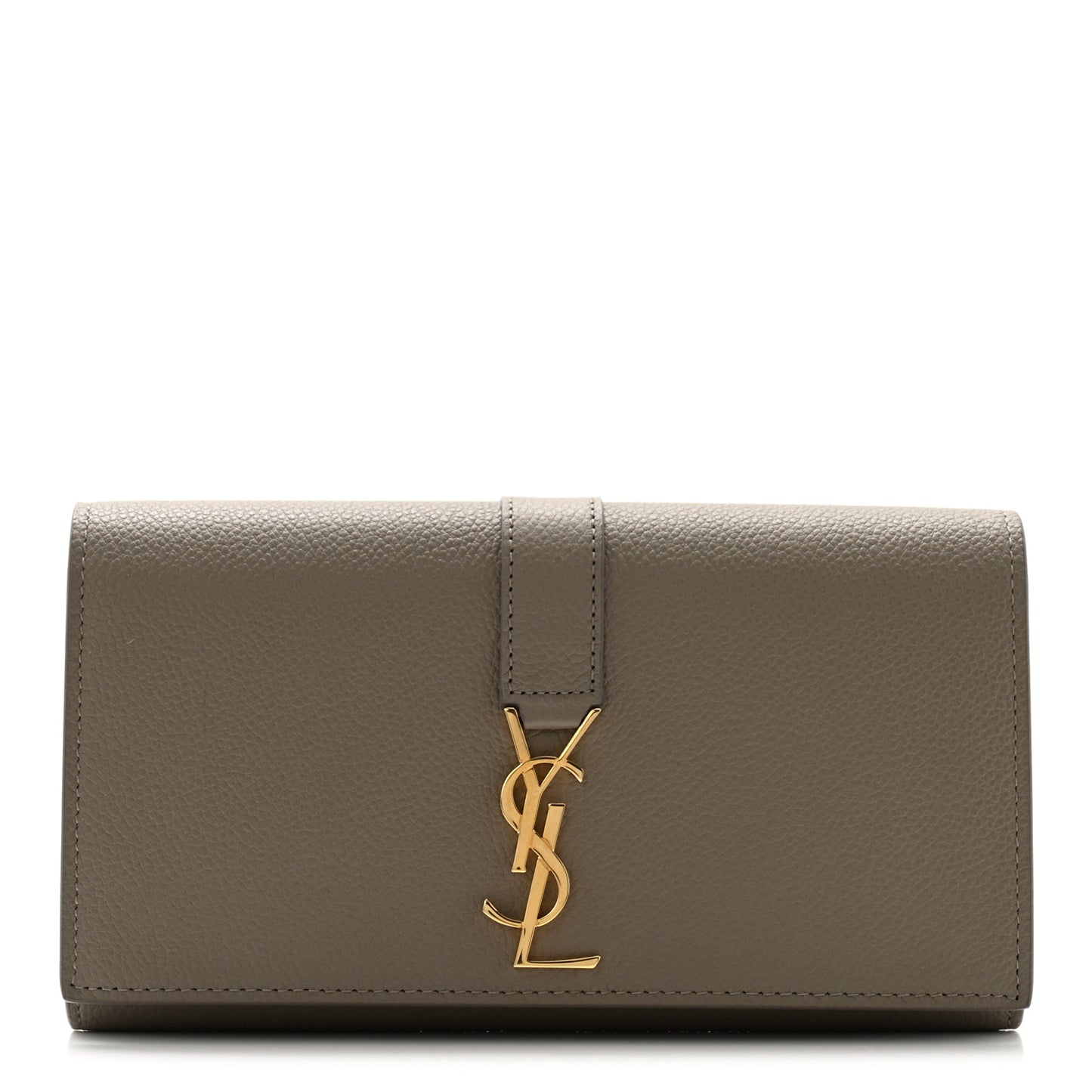 Grained Calfskin Monogram Large Flap Wallet Earth