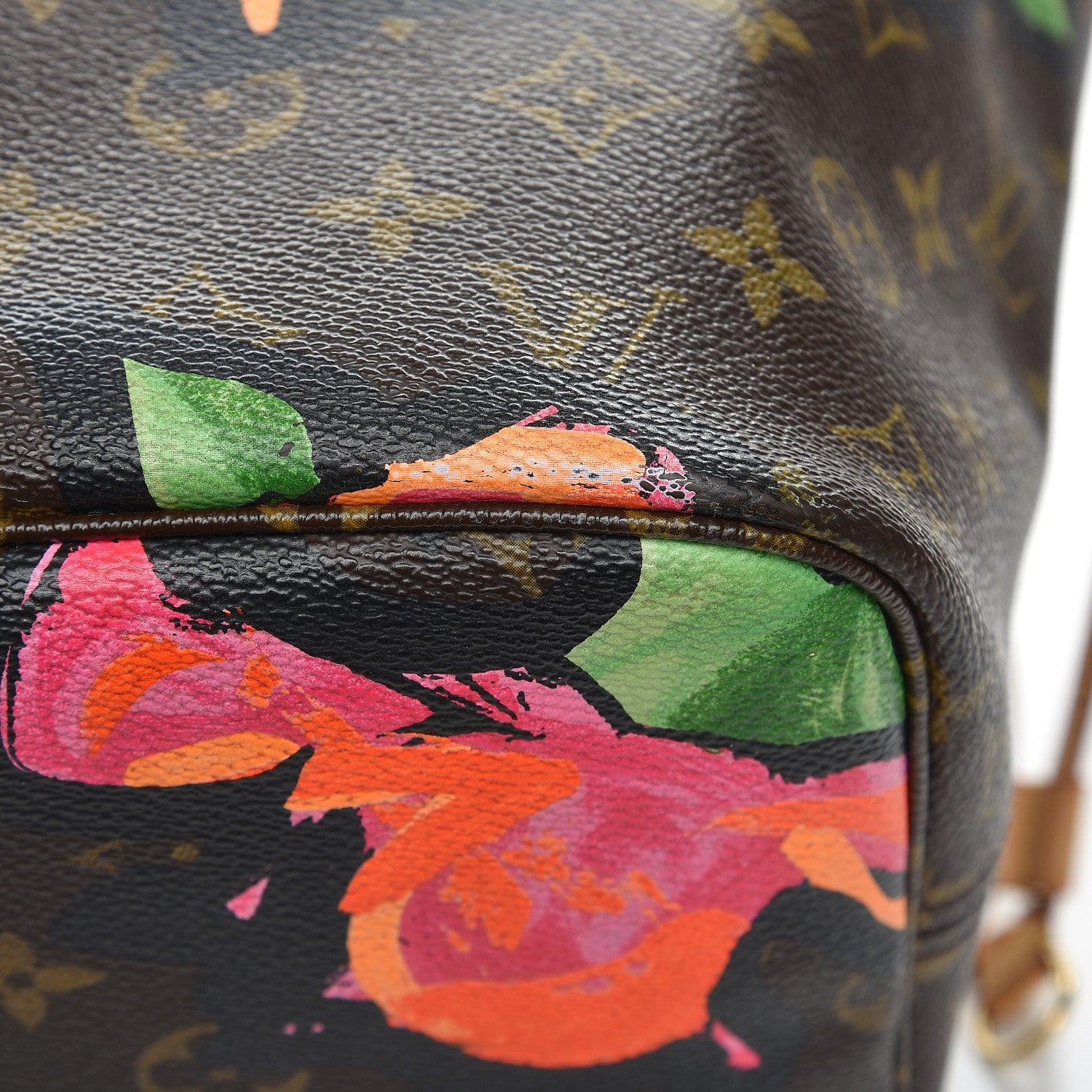 Louis Vuitton Monogram Roses Neverfull MM 12 of 14