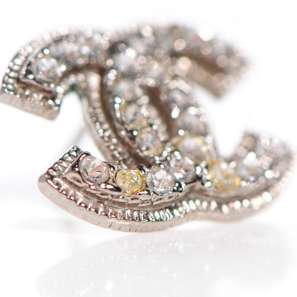 Chanel Crystal CC Earrings Silver 4 of 5