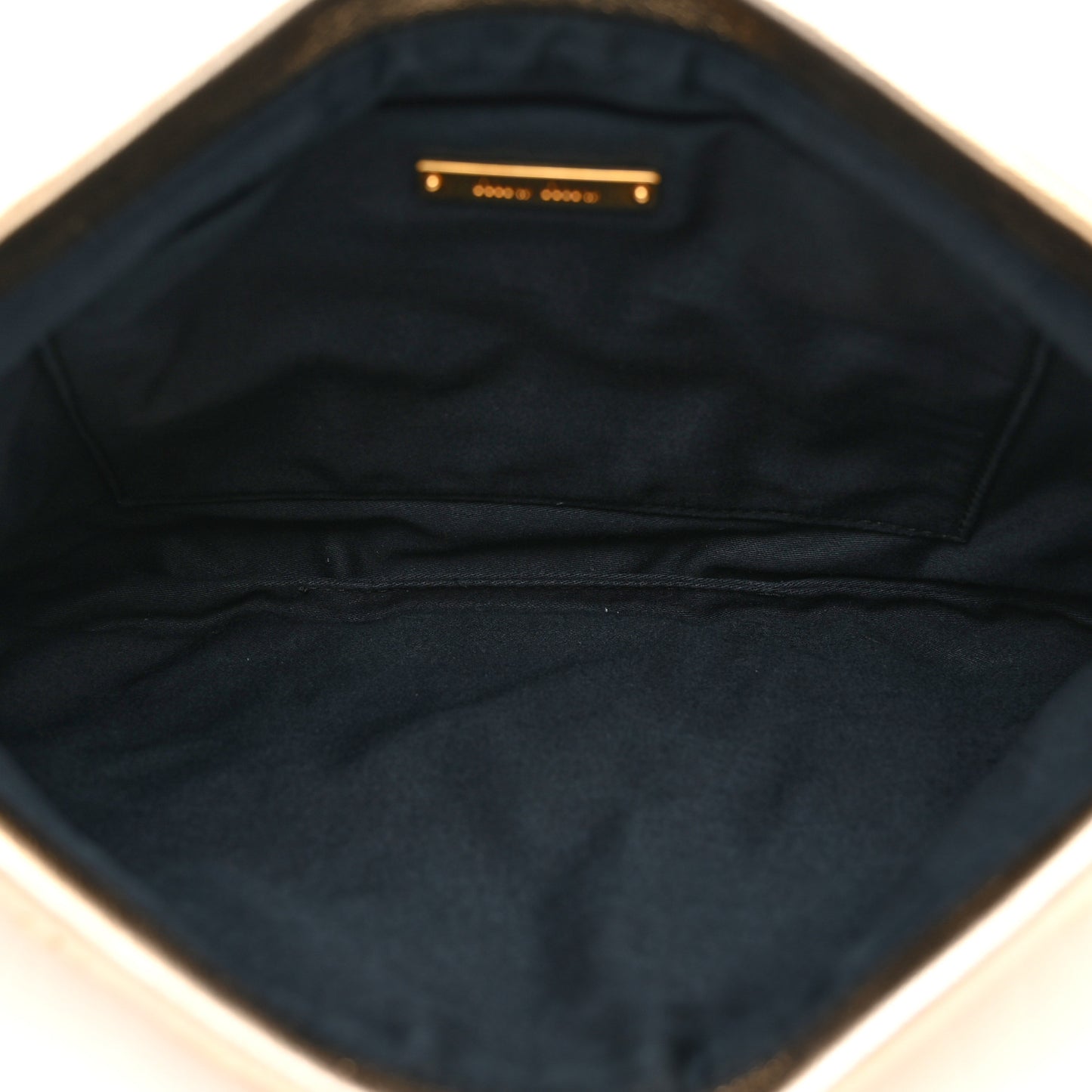 Metallic Nappa Matelasse Clutch Gold