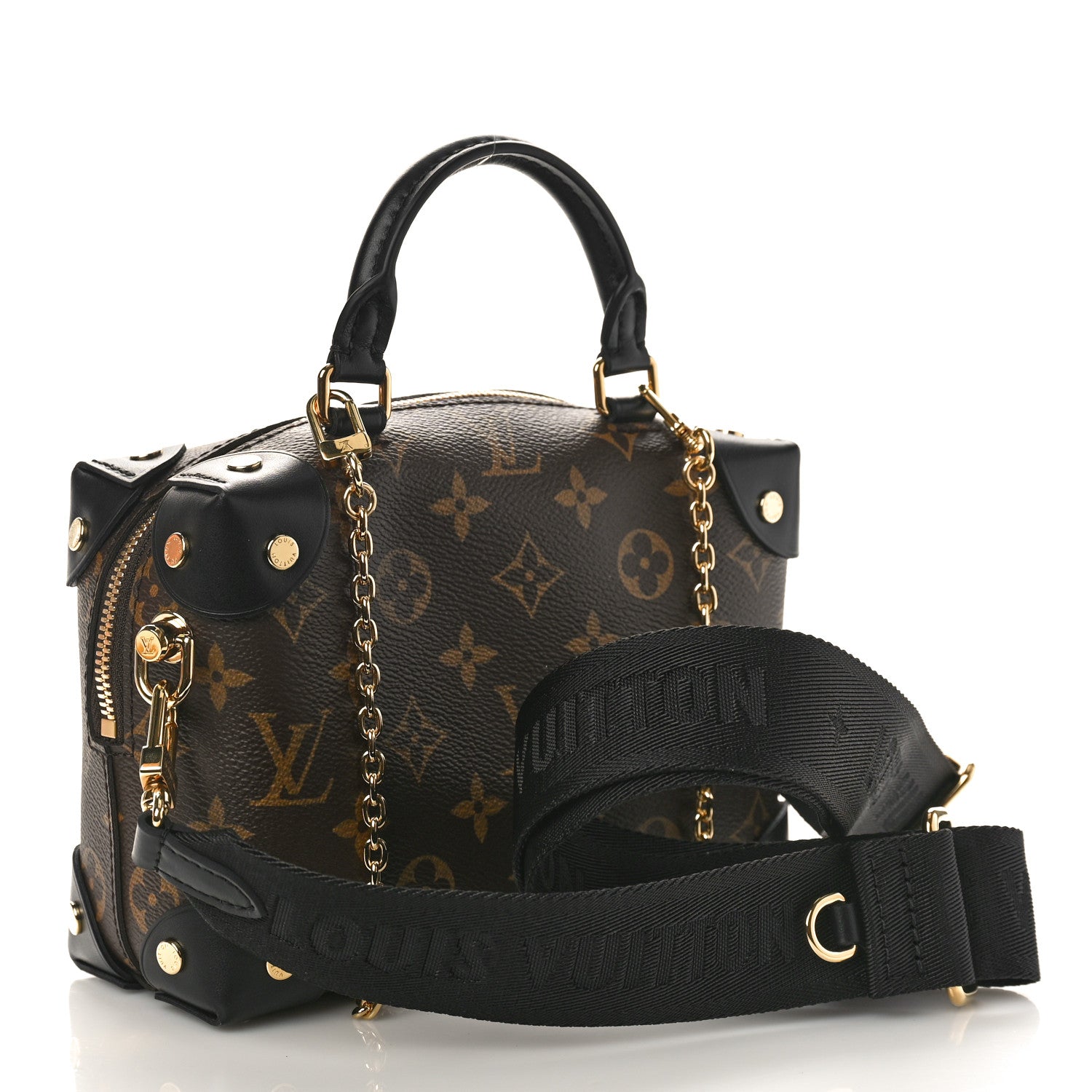 Louis Vuitton Monogram Petite Malle Souple Black 3 of 8