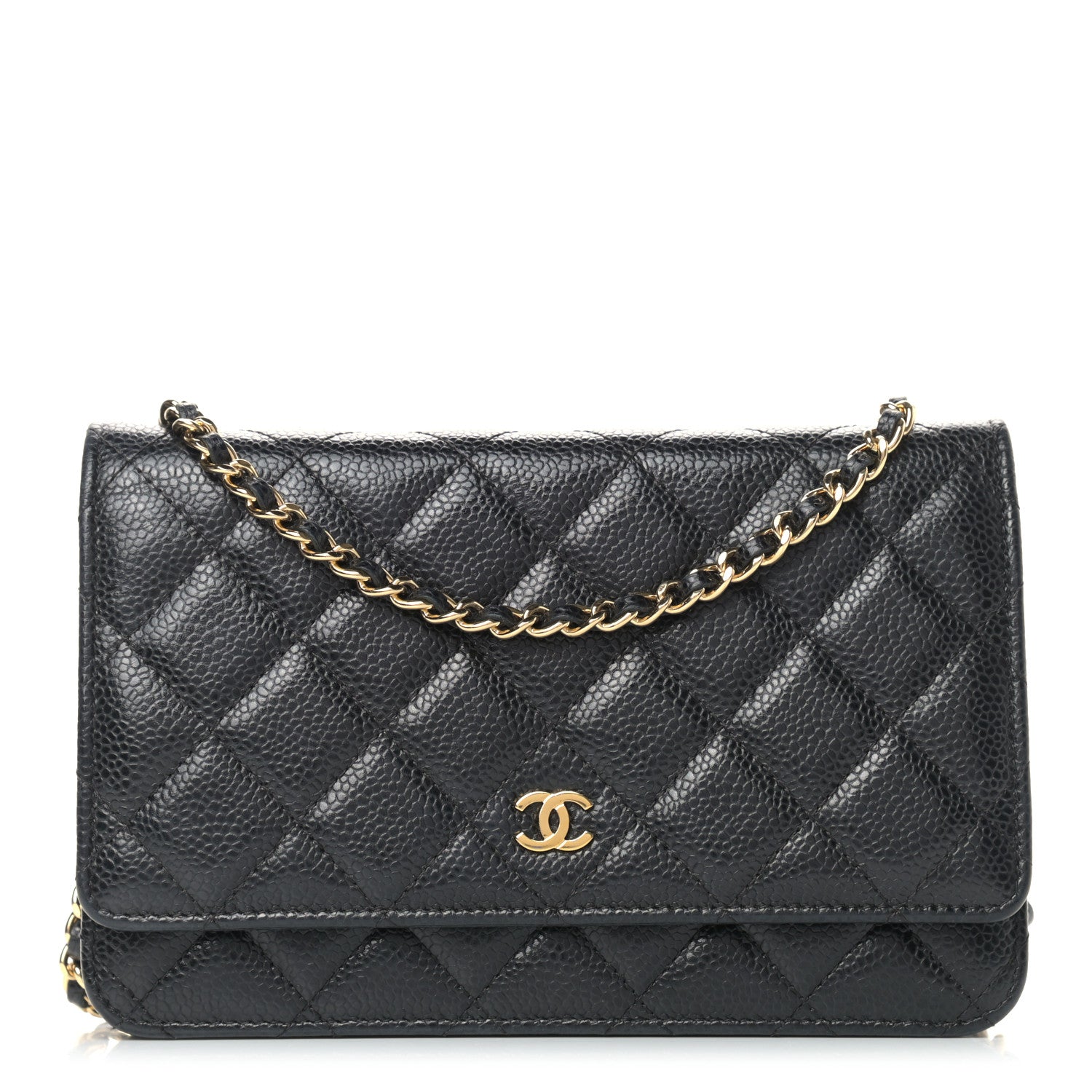 Chanel Caviar Quilted Wallet On Chain WOC Black 1 of 12