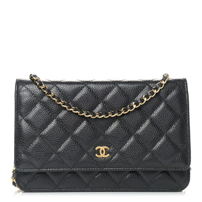 Chanel Caviar Quilted Wallet On Chain WOC Black 1 of 12