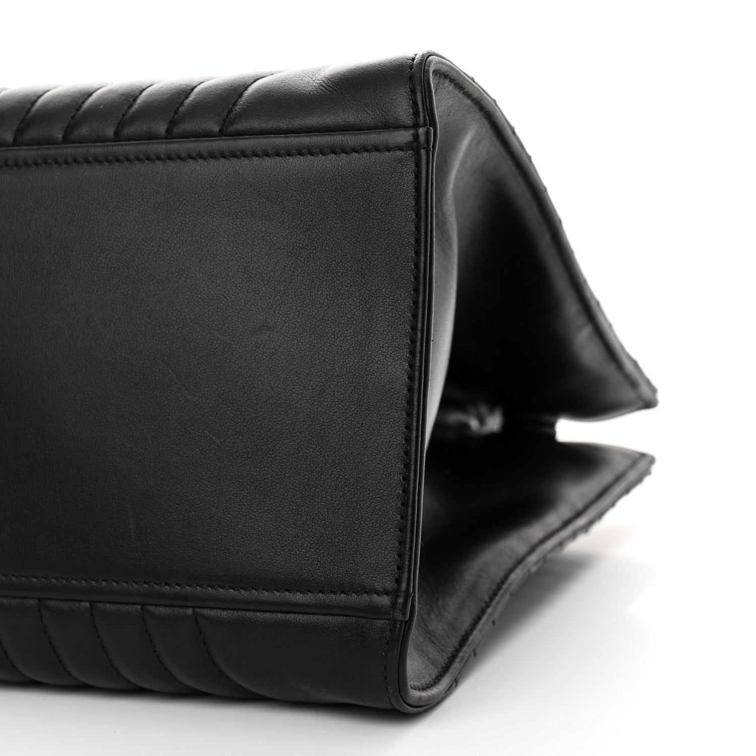 Prada Soft Calfskin Impunture Diagramme Tote Black 10 of 11
