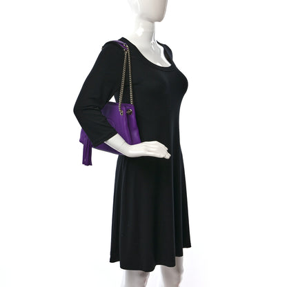 Gucci Pebbled Calfskin Small Soho Chain Shoulder Bag Shine Purple 2 of 9
