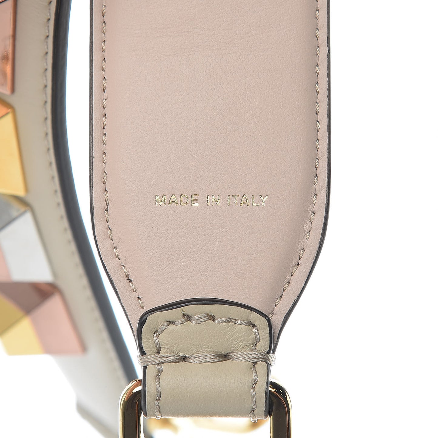 Calfskin Studded Strap You Rose Gold Gold Silver