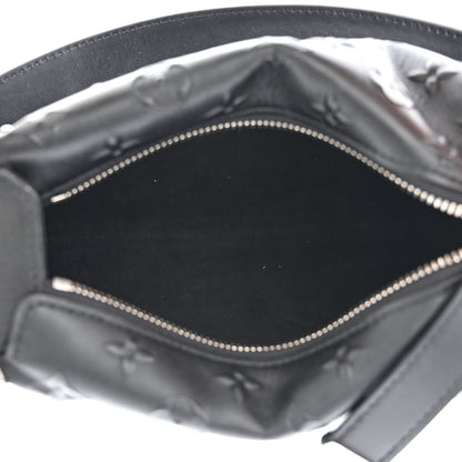 Louis Vuitton Calfskin Debossed Monogram Side Trunk Black 5 of 9
