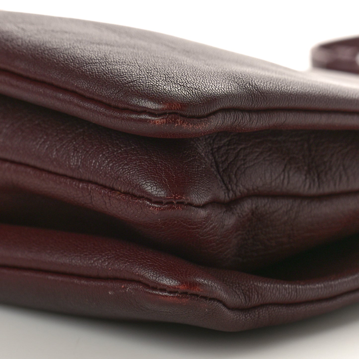 Lambskin Large Trio Crossbody Bag Burgundy