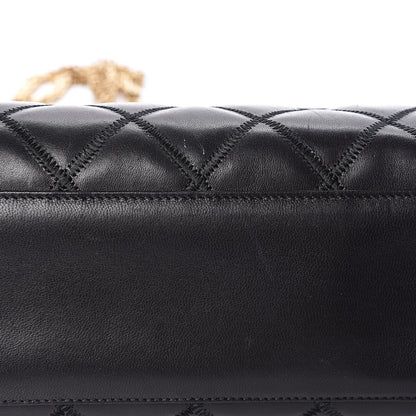 Chanel Lambskin Double Stitch Quilted Tote Black 11 of 13