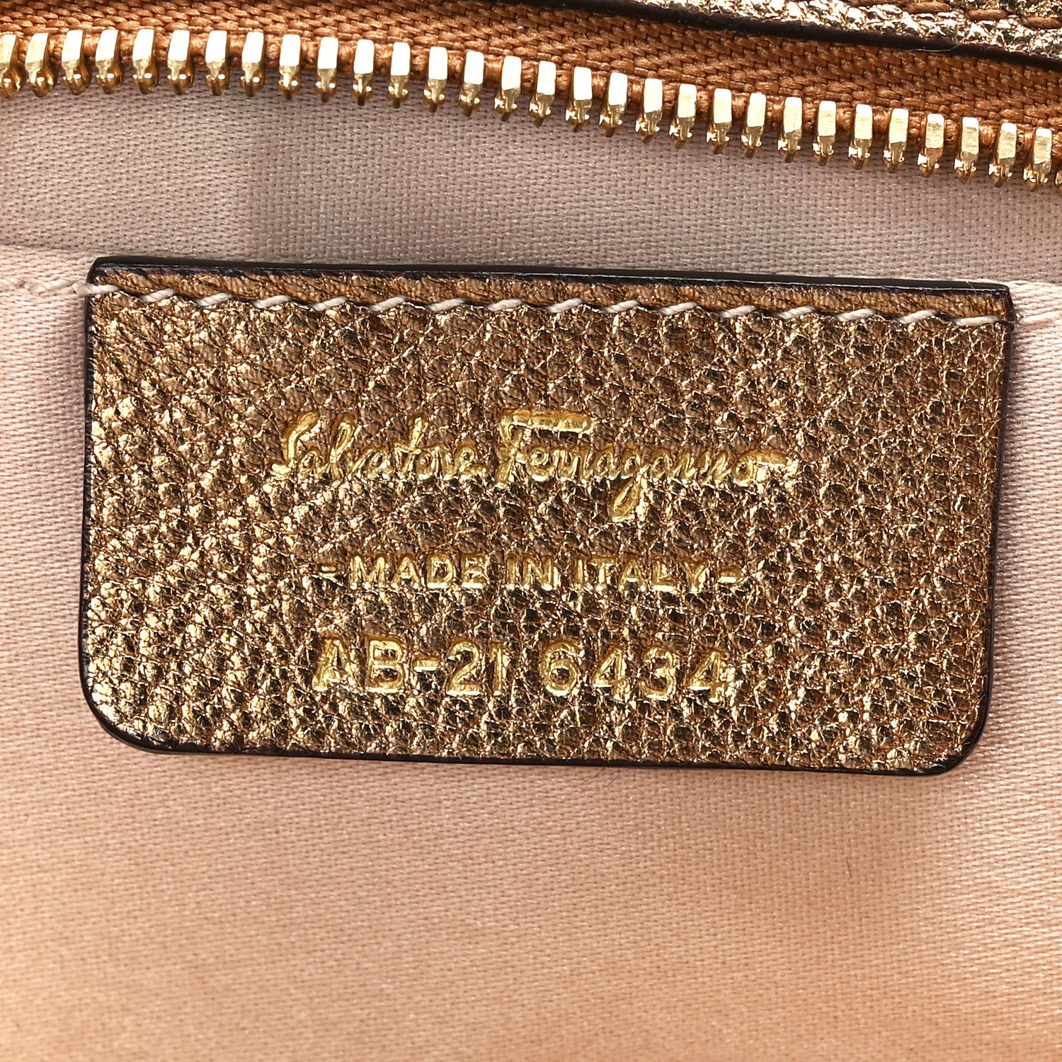 Salvatore Ferragamo Calfskin Chain Clutch Gold 6 of 11