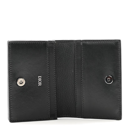 Christian Dior Grained Calfskin CD Icon Wallet Black 5 of 8