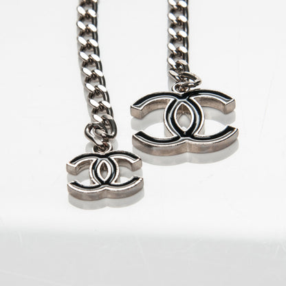 Chanel Enamel CC Chain Belt Black Silver 4 of 4