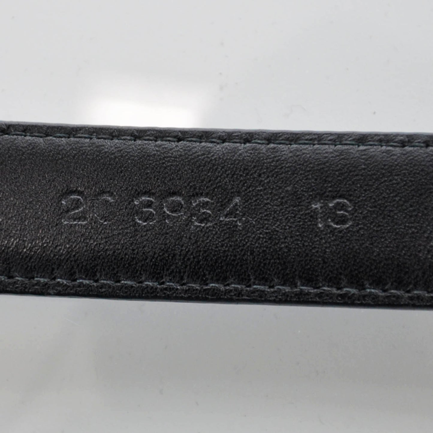 Leather Logo Belt 34 Black