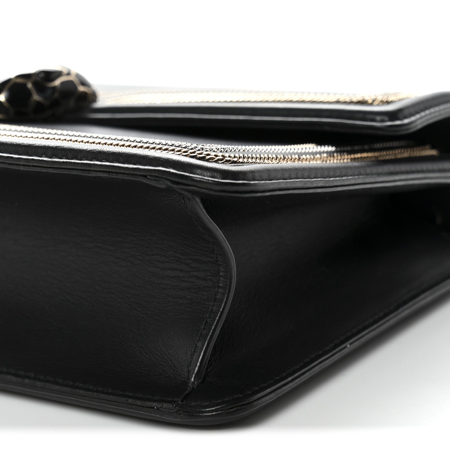 Bulgari Calfskin Chain Serpenti Forever Crossbody Bag Black 10 of 12