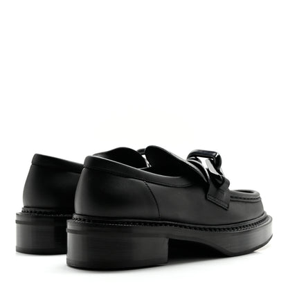 Louis Vuitton Calfskin Oversized Chain Academy Loafers 36 Black 4 of 11