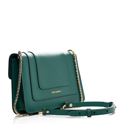 Bulgari Calfskin Serpenti Forever Shoulder Bag Emerald Green 3 of 11