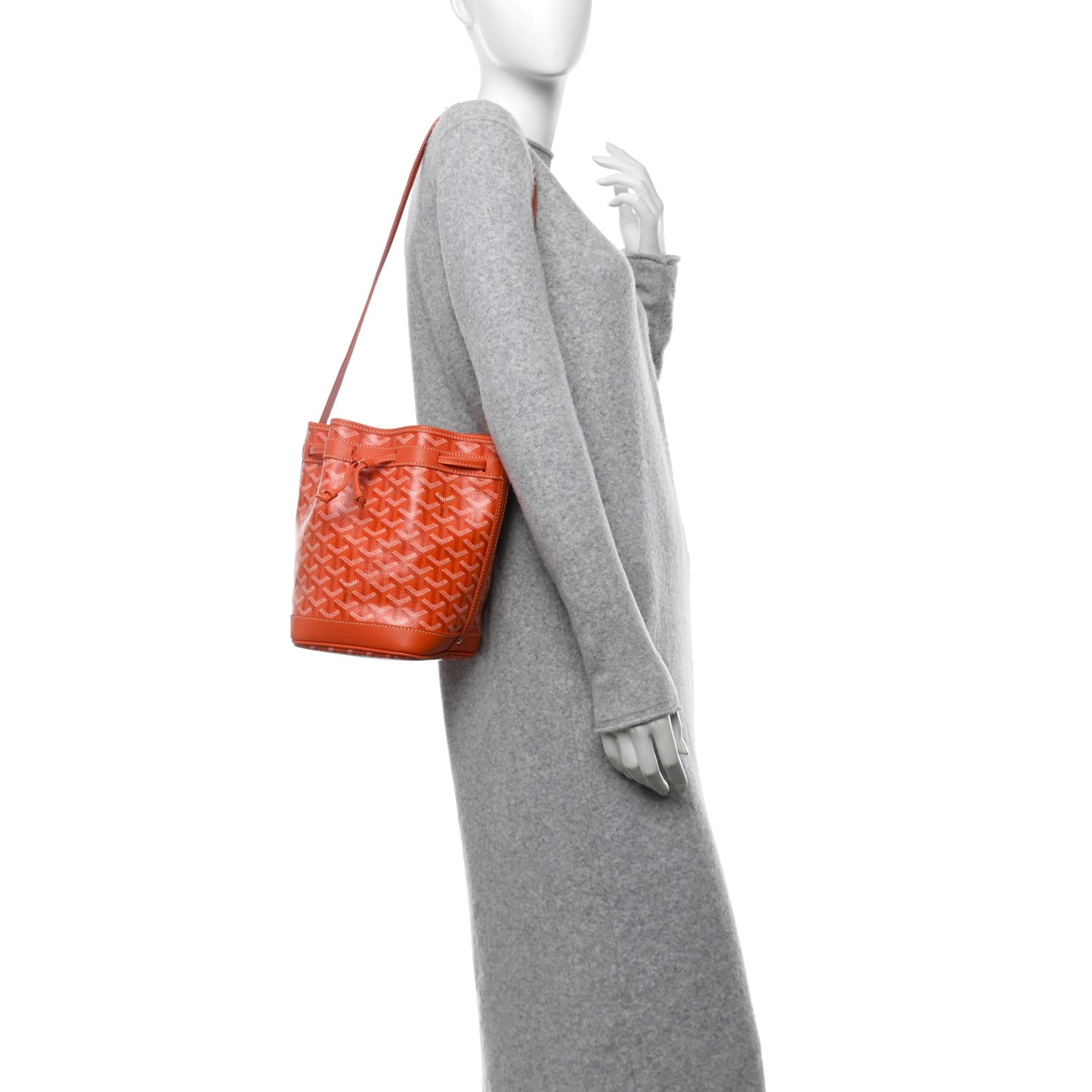 Goyardine Petit Flot Bucket Bag PM Orange