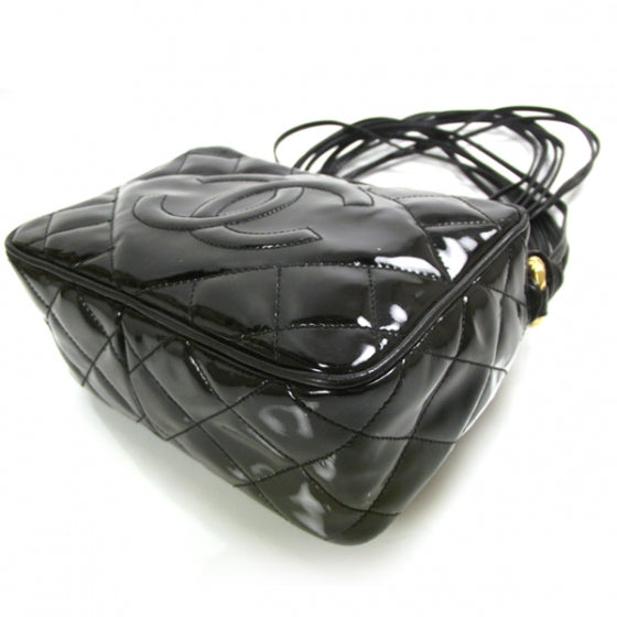 Patent Quilted Tassel Bag