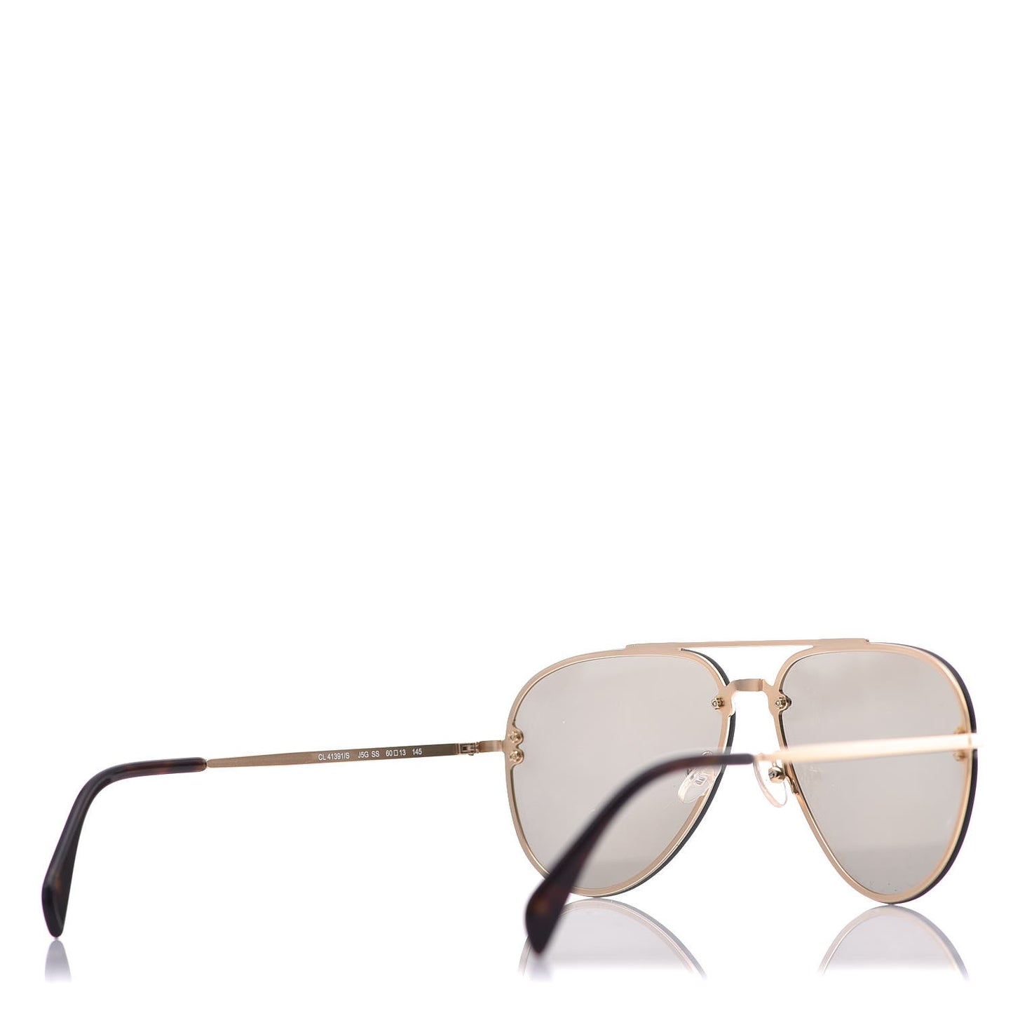 Acetate Mirror Aviator Sunglasses CL41391/S Gold Grey