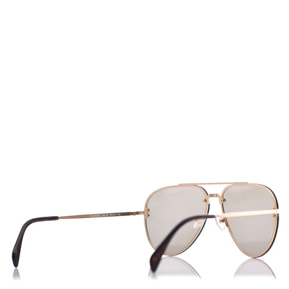 Celine Acetate Mirror Aviator Sunglasses CL41391/S Gold Grey 4 of 7