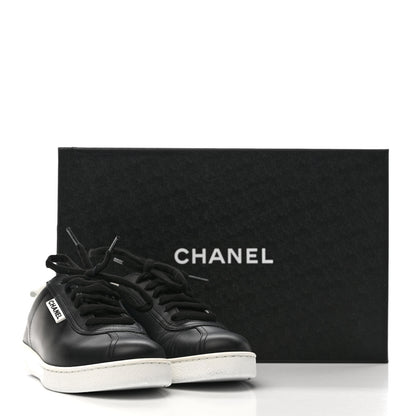 Chanel Calfskin CC Womens Sneakers 36 Black 10 of 10