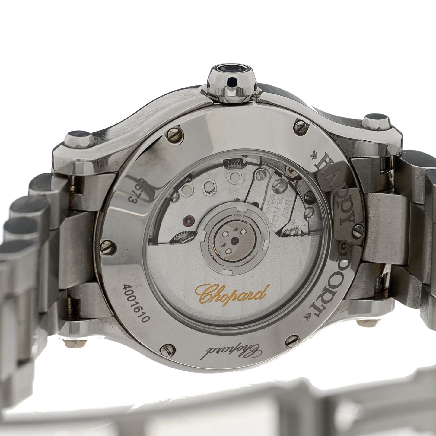 Stainless Steel 5 Diamond 30mm Happy Sport Automatic Watch