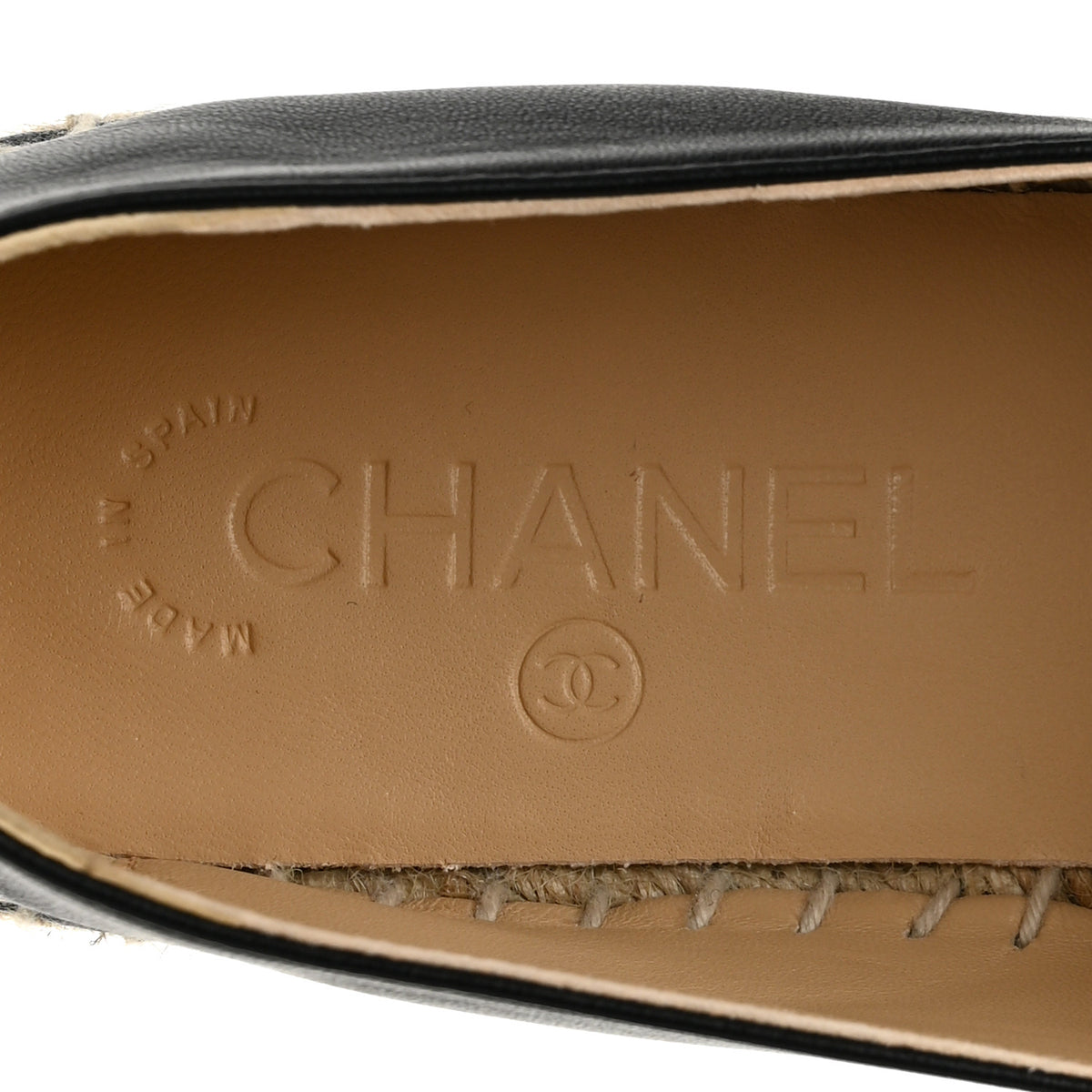 Lambskin CC Espadrilles 39 Black