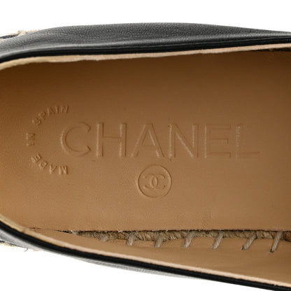 Chanel Lambskin CC Espadrilles 39 Black 8 of 11