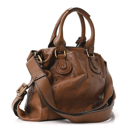Chloe Grained Calfskin Paddington Tote Tan 3 of 10