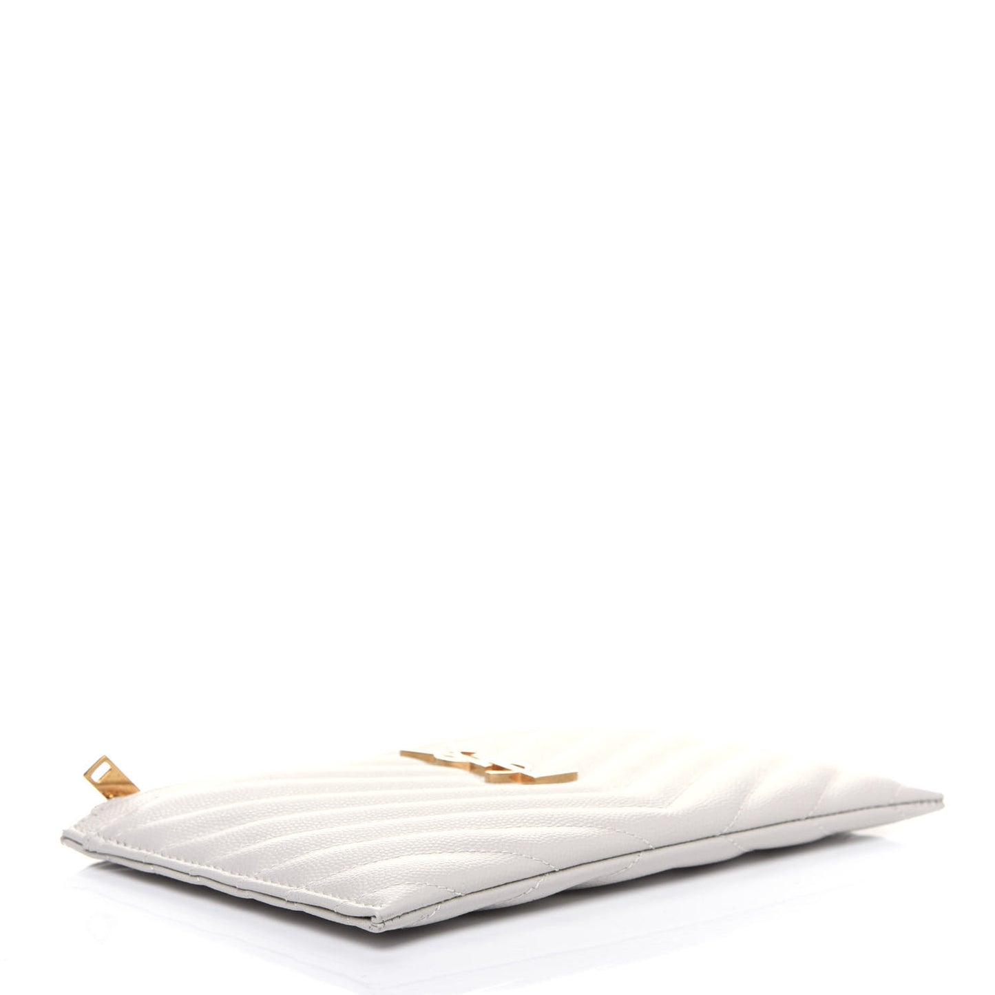 Grain De Poudre Chevron Monogram Bill Pouch Crema Soft